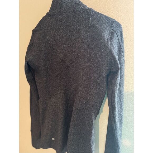 Lululemon Size 8 Black Kanto Catch Me Herringbone 1/4 Zip Long Sleeve Jacket - Picture 7 of 10